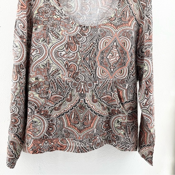 EUC Paisley FLAX Linen I Am Legendary Top Small - Picture 2 of 7